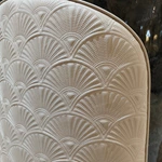 Curved Luxury Sofa Set with Fan Quilted Craftsmanship, High-Gloss Natural Burl Wood Veneer & Gold Stainless Steel Detailing